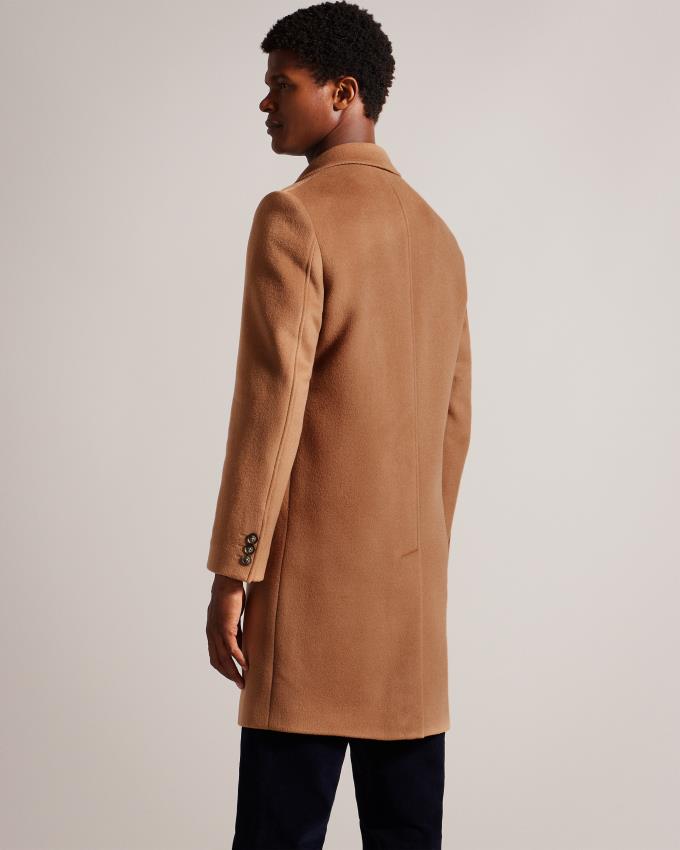 Manteau Ted Baker Wool Blend Overcoat Marron Homme | ZEX-71968788